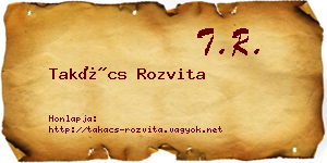 Takács Rozvita névjegykártya